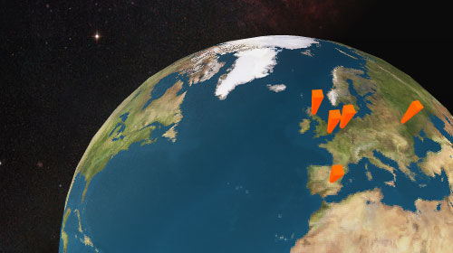 Geocoding Google Maps locations to a Papervision3D globe.